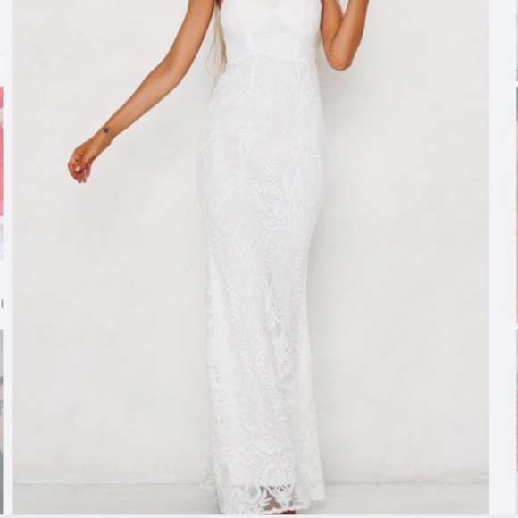 Hello Molly Dresses & Skirts - White Gown with Beautiful Lace Detail